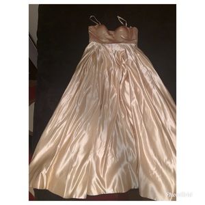 Champagne Double-Strap Prom dress